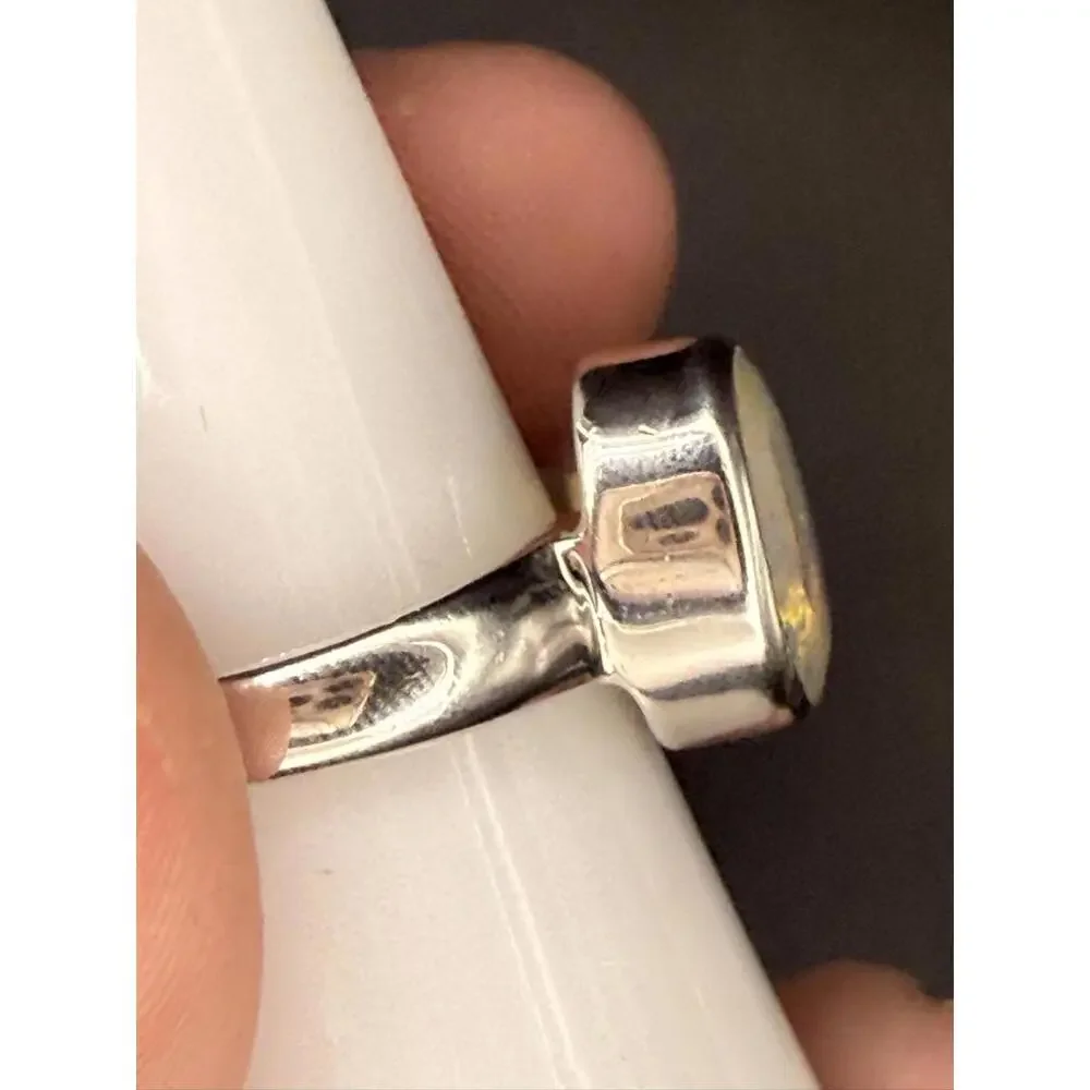 2ct Natural Welo Ethiopian Opal Ring - Multi-Color Fire - Sterling Silver Size 7 - Picture 2 of 2